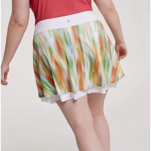 CALIA Watercolor Double Layer Mesh Golf Skort | Multicolor | Size M | NWT - Picture 3 of 9